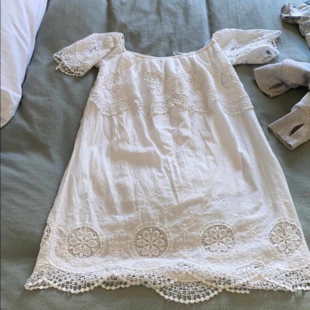 White off the shoulder dress